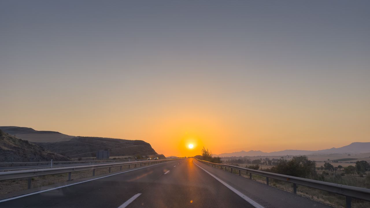 Sunset on our way to Lerma
